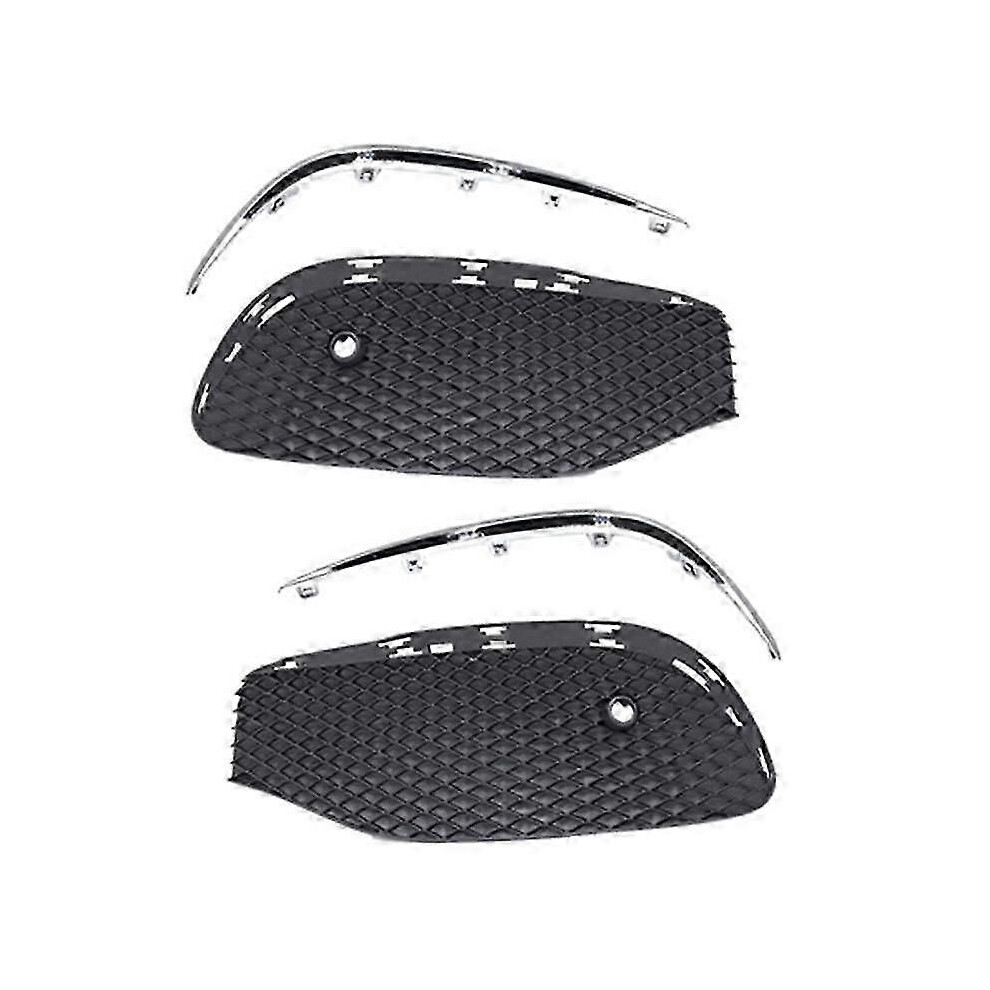 1Pair Car Front Bumper Fog Grille Fog Lamp Grill Cover With Chrome Strip Compatible - E Class Light 9421490026638