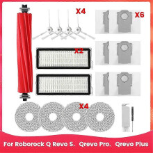 Lämplig för Roborock Q Revo S Qrevo Pro Plus Robot Vakuum Sidoborste HEPA Filter Mopp Pads Dust-si xi