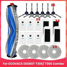 Lämplig för ECOVACS DEEBOT T30S/T30S Combo Ersättningsdelar Tillbehör Kit Borste Filter-si xi