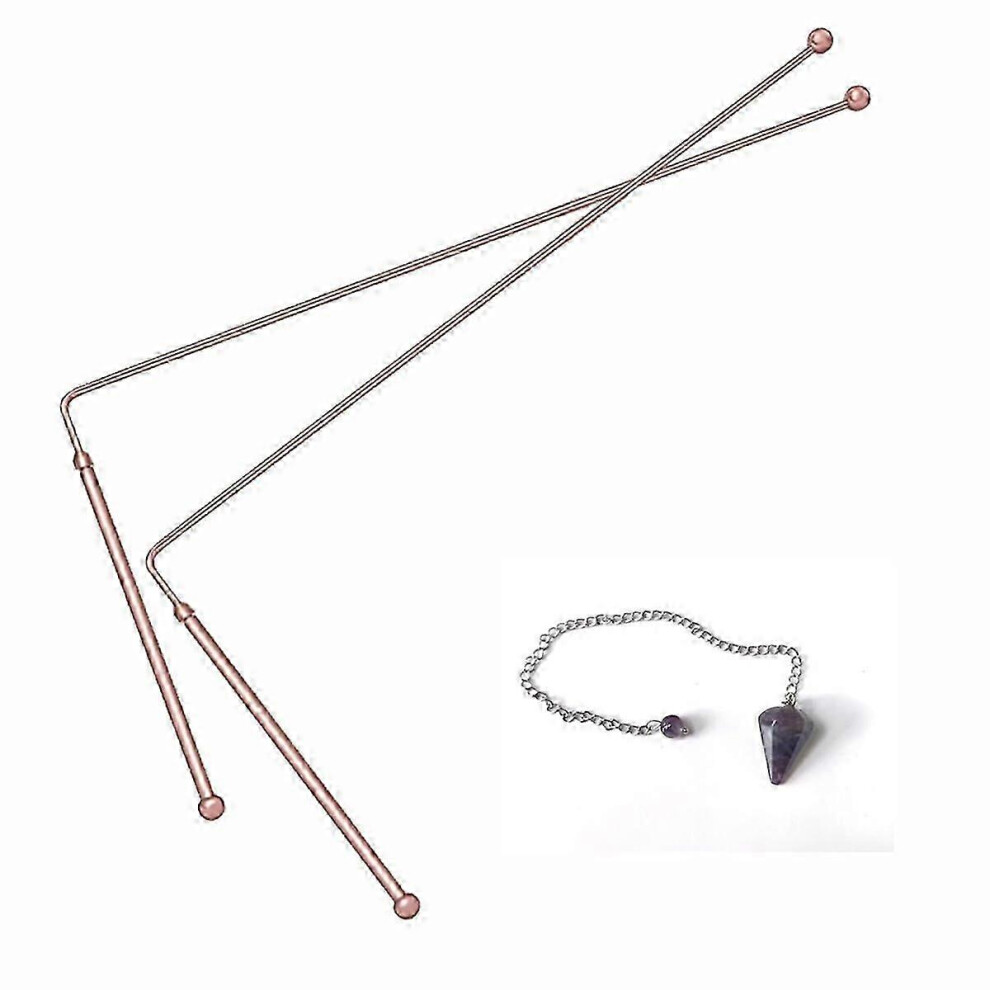 Copper Dowsing Rods, 99.9% Pure Copper Divining Rod Compatible Tracing Spiritual Energy 2Pcs( Includes 9421490030581