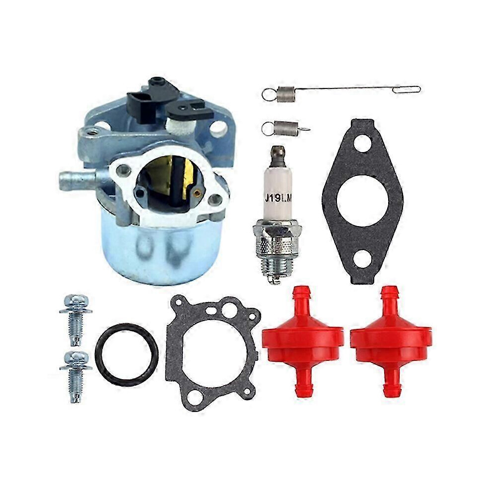 675 190Cc Carburetor Fuel Filter Spring Spark Plug Kit Compatible Briggs & Stratton 6.25Hp 6.75Hp Mrs Gold 9421490030895