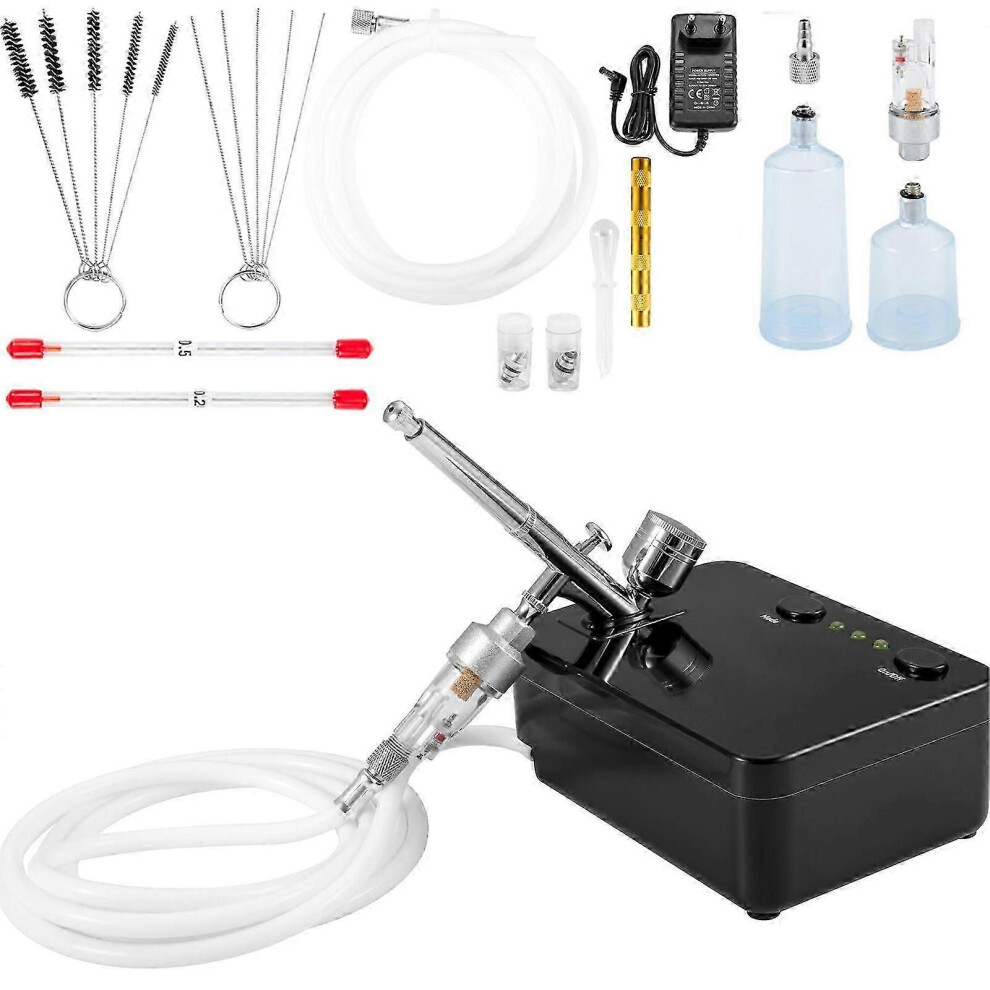 Airbrush Kit, Portable Airbrush Set with Compressor with Multi-purpose Dual-action Gravity Feed Airbrushes,