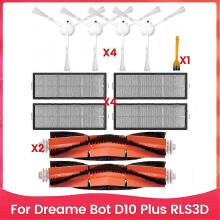Suitable for Dreame Bot D10 Plus RLS3D Robot Vacuum Accessories Kit with Main Side Brush and HEPA Filter-si