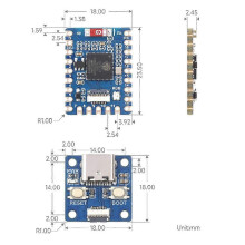 Geschikt voor ESP32-S3-Tiny Development Board met Bluetooth LE en 2,4GHz Wi-Fi Gebaseerd op ESP32-S3FH4R2-si