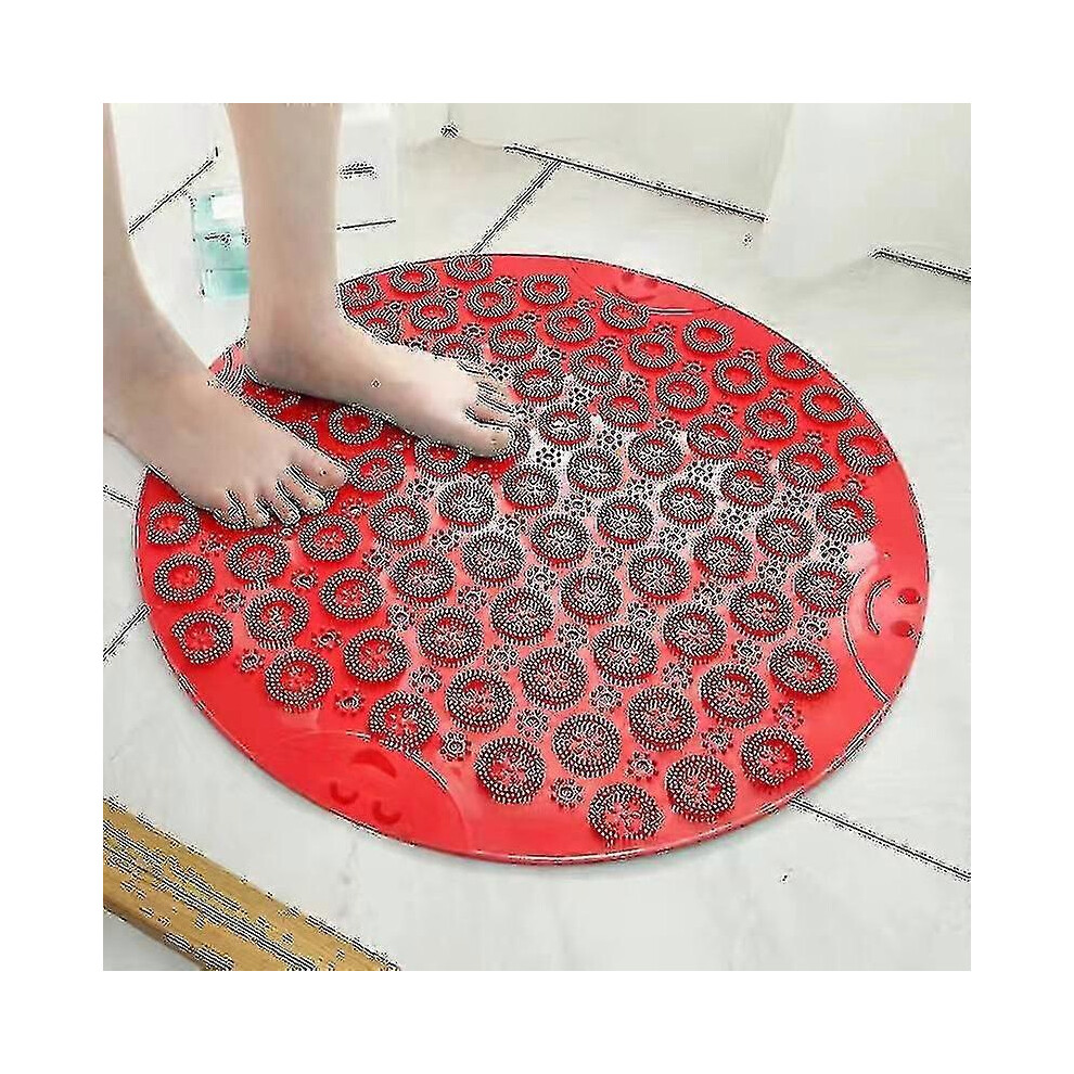Round Massage Bath Mat Non-slip Shower Mat Bathroom Mat Machine Washable Shower Mat -CDSX