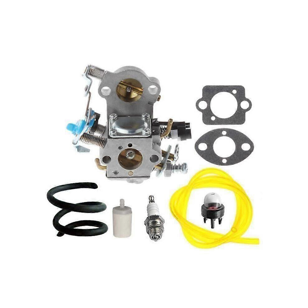 Carburateur avec filtre à carburant compatible avec tronçonneuse thermique Husqvarna 455E, 455 Rancher
