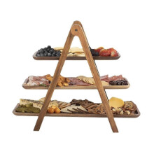 3 Tier Serving Tray Wood Tiered Tray Decor Cake Stand Farmhouse Tiered Tray Party Serving Dishes An