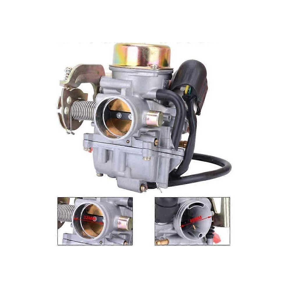 Cvk32mm Carburetor Cvk 32Mm - Universal Power Jet Carburetor Compatible With Motorcycle, Atv, Utv, Scooter 9421490058707