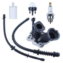Kompatibel mit Husqvarna 445 445e 450 450e Ansaugkrümmer Kraftstofffilter Rücklaufkrümmer -sx
