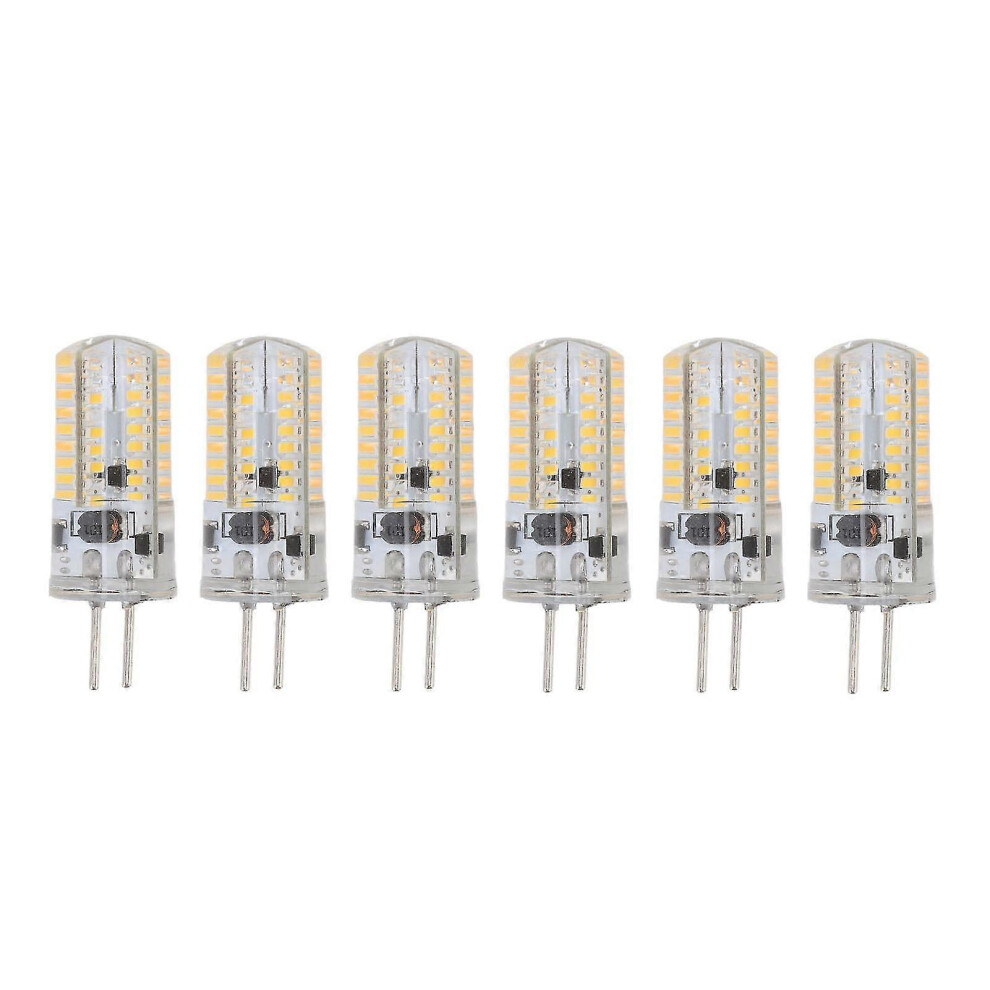 6Pcs Gy6.35 Led Bulbs 5W Ac 12V Warm 2700 To 3000K 6000 To 6500K 500Lm 72Led Bulbs White/Light 9421490049095