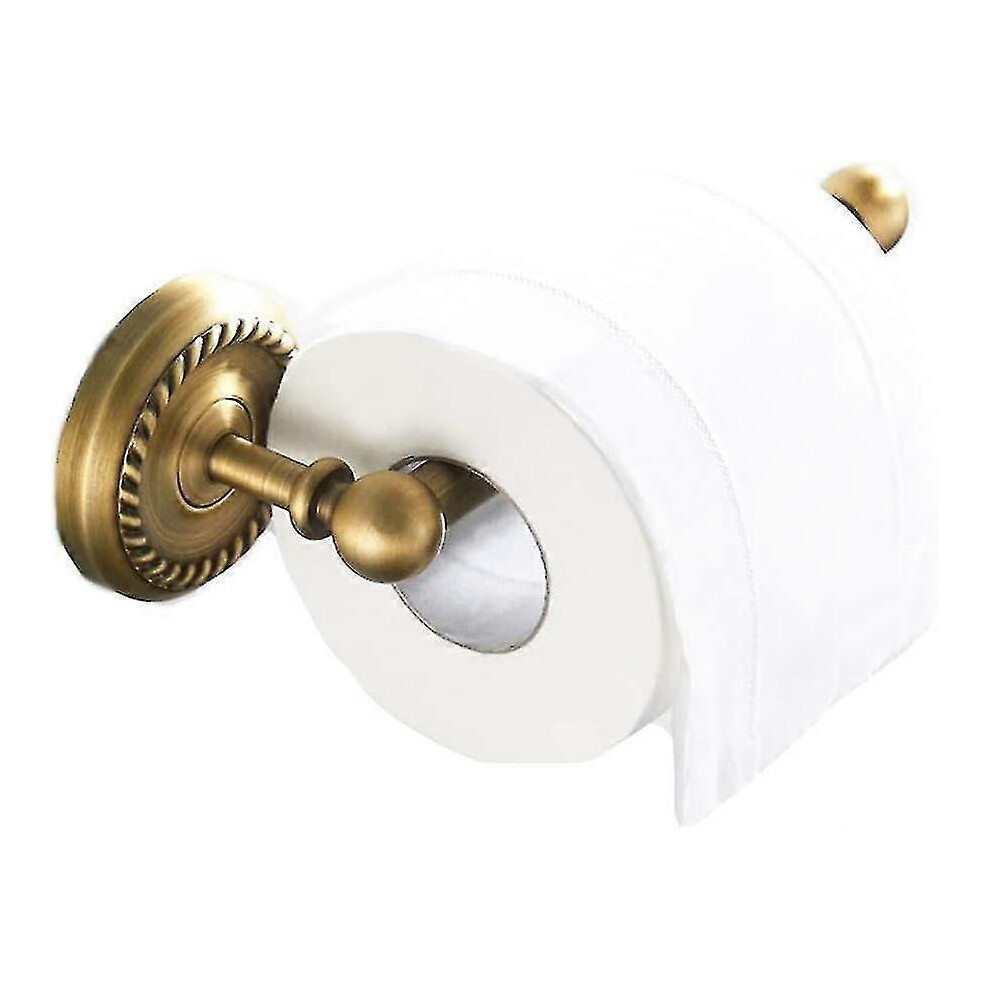 Wall Mounted Toilet Paper Holder Antique Brass Retro Bathroom Roll Holder Toilet Roll Holder With Mobile 9421490049347