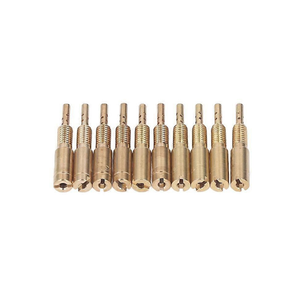 Pilot Slow Jet Kit 10Pcs Carburetor Pilot Slow Jet Kit 1525 3040 Metal Compatible With Mikuni Hs40 Hsr42 9421490061011