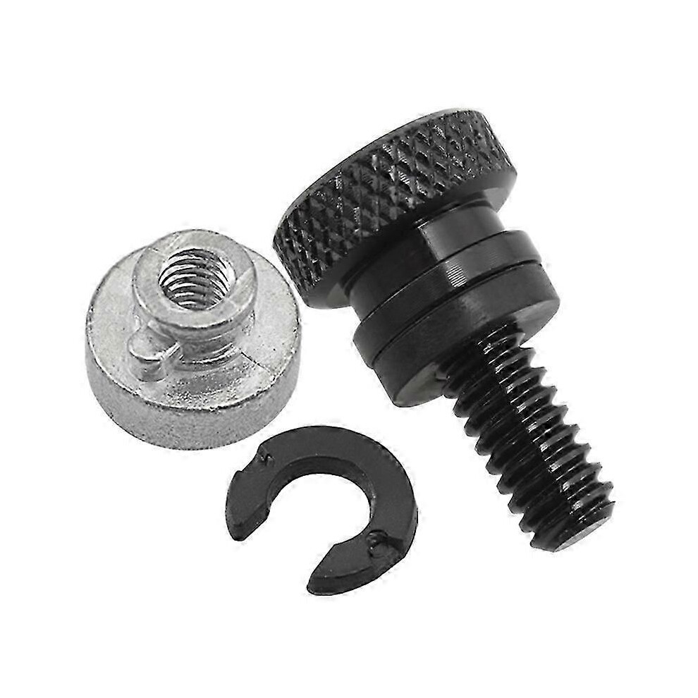 Suitable For 1/4In Rear Fender Passenger Seat Bolt Tab Screw Nut Sportster Xl 883 1200 Fatboy Black 9421490071324