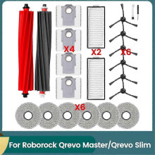 Suitable for Roborock Qrevo Master/Slim Robot Vacuum Accessories Kit with Main Side Brush and HEPA Filtersi