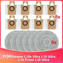 Suitable for Dreame L10S Ultra L10 Ultra L10 Prime L20 Ultra Vacuum Cleaner Dust Bag Wet Mop Clothssi