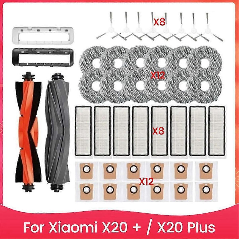 Suitable for 44PCS Brush Filter Dust Bag Mop Cloth and Main Brush Cover Kit for Vacuum Cleanersi xi-image-OPC-PHN7N87-NEW