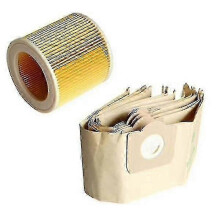 5x dammpåse 1x filter för Karcher Wd3 vakuum [DB] s202412241699