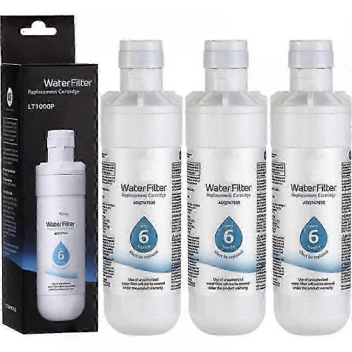 3pcs LG LT1000P ADQ747935 Refrigerator Water Filter