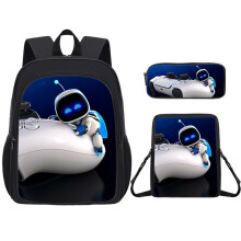 (10)Mochila de estudante de desenho animado com estampa gráfica do Astro Bot para uso diário