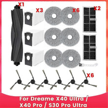 Suitable for Dreame X40 Ultra X40 Pro S30 Pro Ultra Robot Vacuum Side Brushes HEPA Filterssi xi