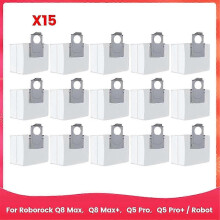 Suitable for 15PCS Dust Bags for Roborock Q8 Max, Q8 Max+, Q5 Pro, Q5 Pro+ Robot Vacuum Cleaner Accessoriessi