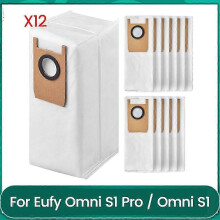 Suitable for Eufy Omni S1 Pro, 12 Pack Replacement Dust Bags for Robot Vacuum Cleaner Accessoriessi