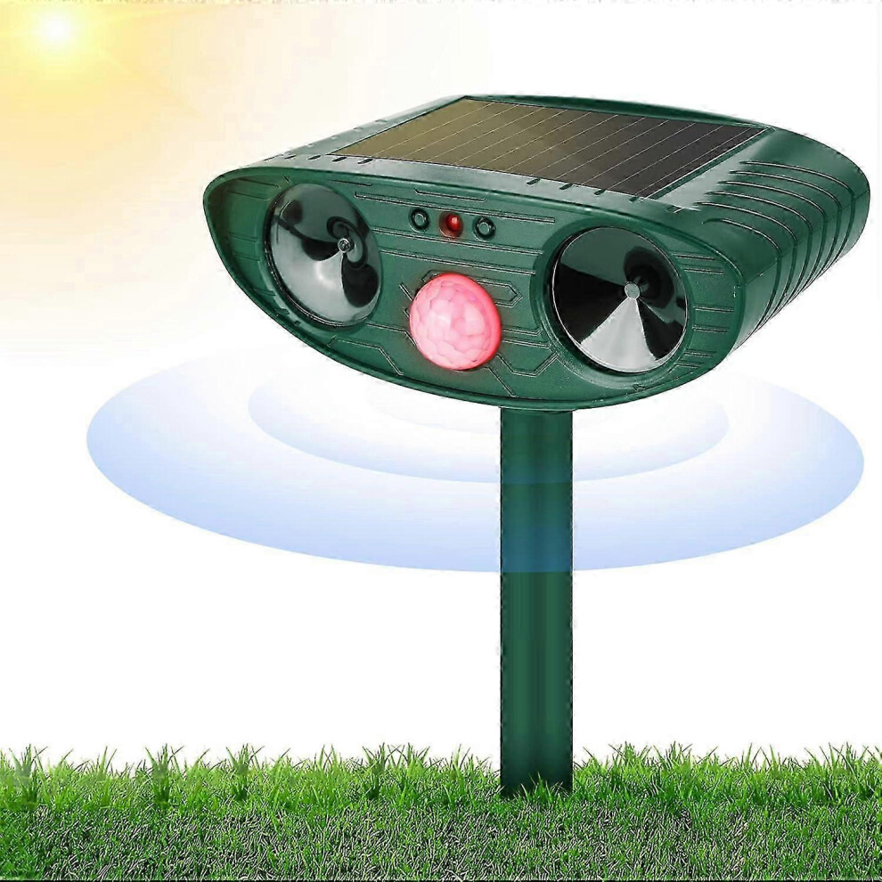 Ultrasonic Cat Repeller, Solar Powered Cat Repeller, Waterproof Outdoor Cat Repellent With Motion Sensor, 9421490097362