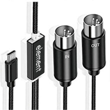MIDI-zu-USB-C-Typ-C-Kabel USB-MIDI-Konverter mit Kontrollleuchte für elektronische Computer
