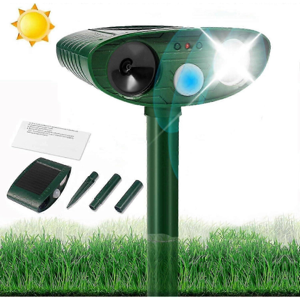 Garden Cat Repellent, Solar Waterproof Outdoor Ultrasonic Animal Repellent With Ultrasonic, Motion Sensor 9421490097232