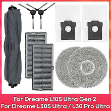 Suitable for Dreame L10S Ultra Gen 2, L30S Ultra, L30 Pro Ultra Main Side Brush Filter Mop Rag Dust