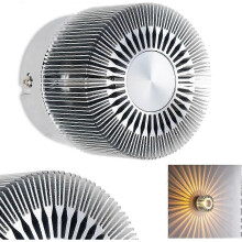 Wandlampe Cantoni, Wandleuchte aus Metall in Nickel-matt, Wandspot 1-flammig, 1 x G9 max. 28 watts,