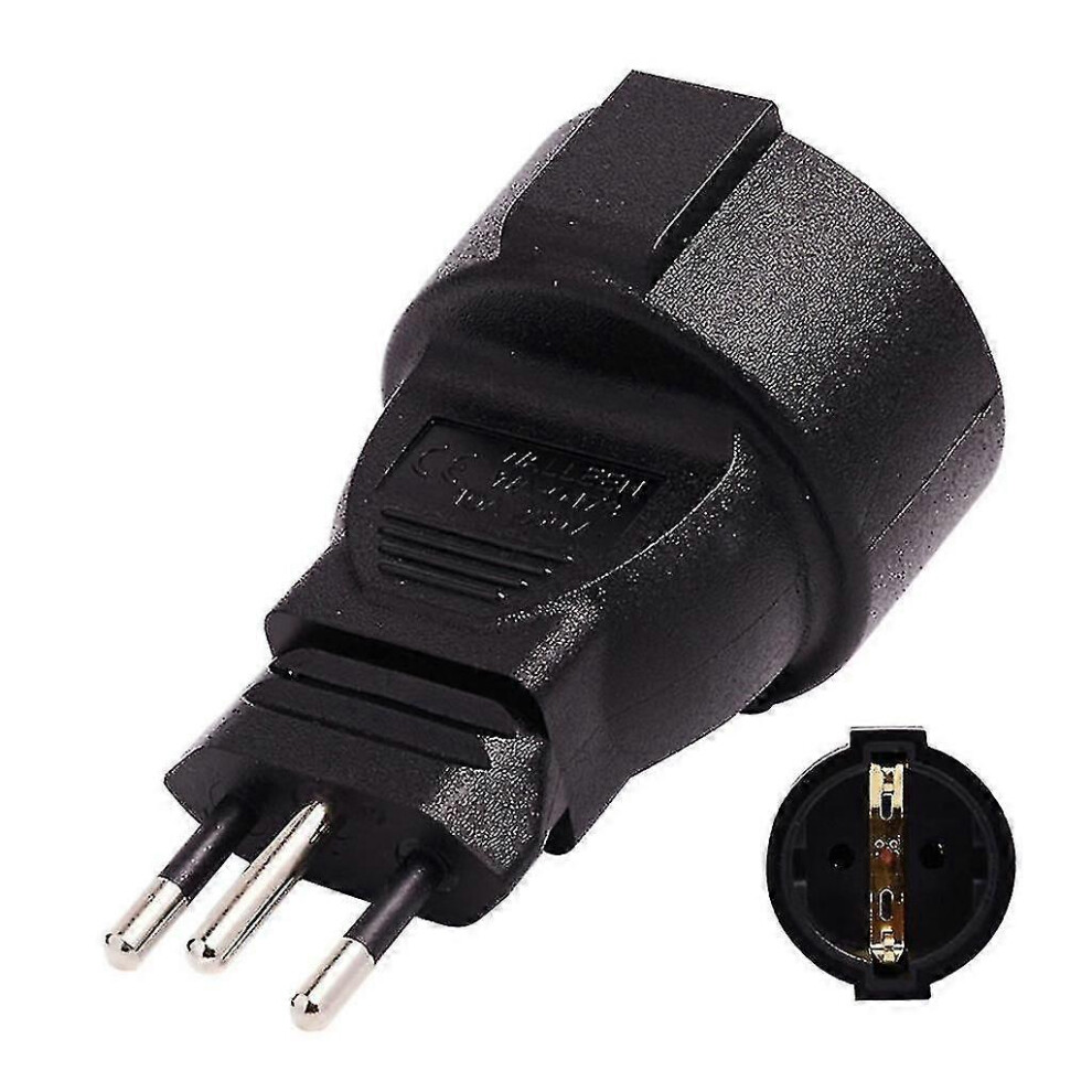 Swiss 3Pin Round To Eu Standard 16A 250V Power Supply Adapter Male To Female 9421490100314