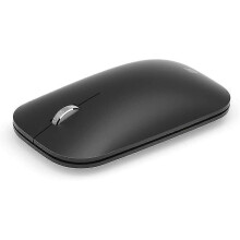 Modern mobil mus, svart - komfort höger/vänsterhänt design med metall rullhjul, trådlös, Bluetooth