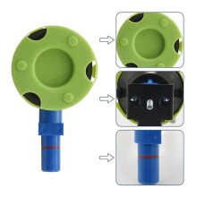 2X 3 tums konkav vakuumkopp 75 mm Heavy Duty handpumpsugkopp med M6 gängad Stud-M