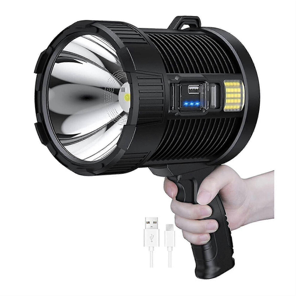 Rechargeable Spotlight,100000 Lumens Led Spot Lights Handheld Flashlight Super Outdoor Solar Spotli 9421490102332