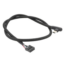 1 cable USB de 9 pines a tipo C para placa base de computadora. La línea de malla antiblindaje mejora