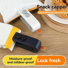 2 i 1 Mini Bag Sealer USB Uppladdningsbar Chip Bag Sealer Heat Seal Bärbar Handhållen Vakuum Food Sealer