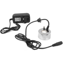 24V Ultrasonic Mist Maker Fogger med strömadapter, Silver Fish Reptil Tank Mister Fogger Fountain