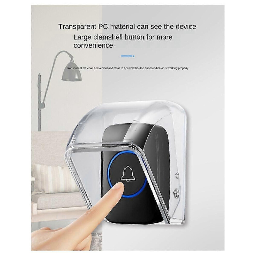 Wireless Doorbell Rain Cover Outdoor Waterproof Cover Transparent Outdoor Wireless Rainproof Doorbell 9421490104862