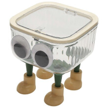 Cute Desktop Storage Box Trash Paper Basket Transparent Cartoon Trash Can suitable for Office Small