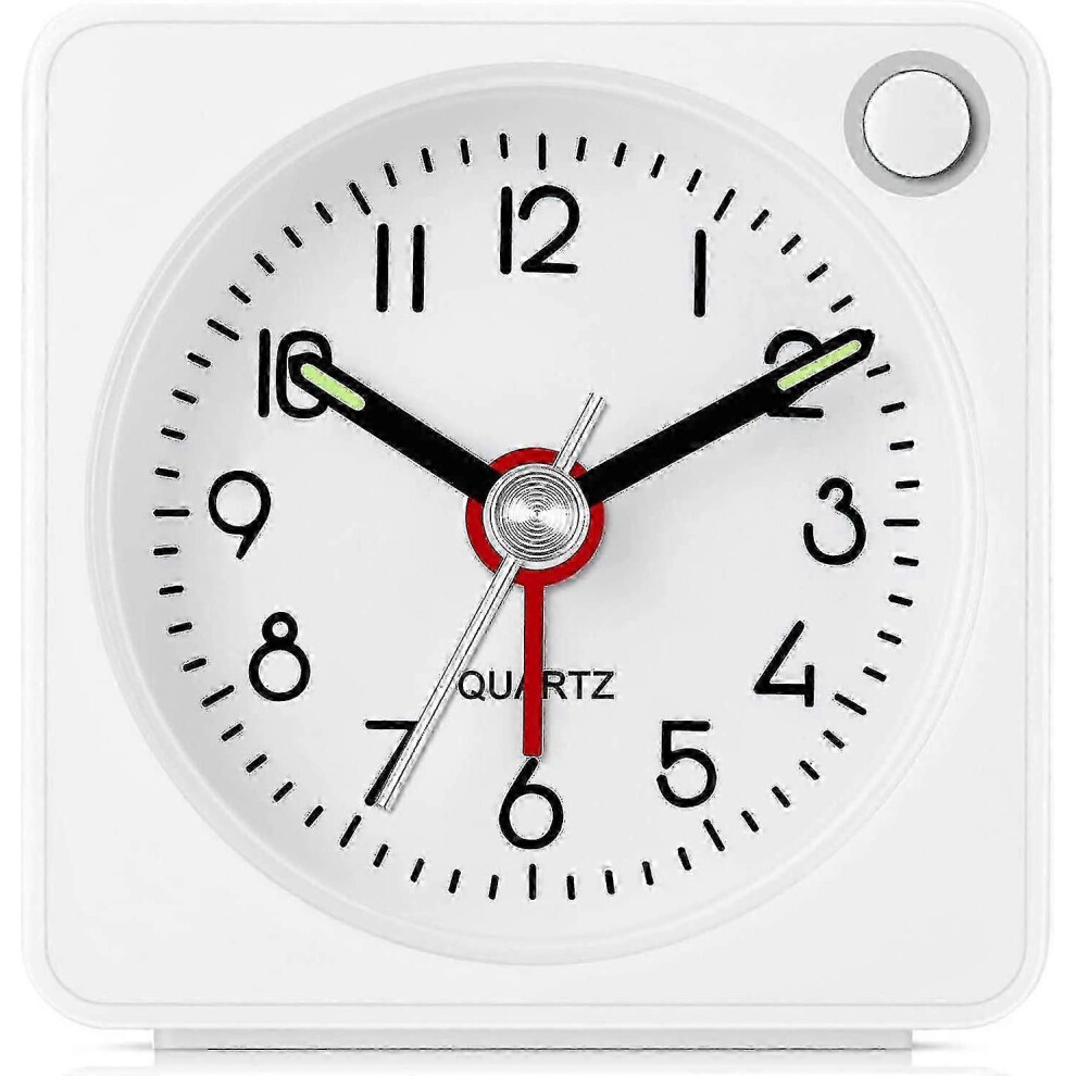 Analog Alarm Clock, Classic Analog Travel Alarm Clock With Snooze Function And Mini Alarm Clock, Light