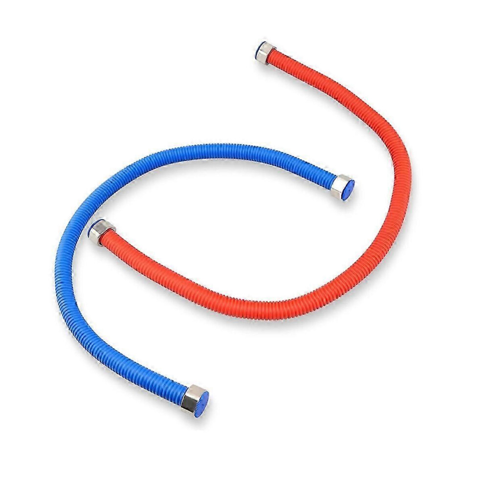 Flexible Stainless Steel Corrugated Water Heater Connector, Hot And Cold Color Water Heater Hose, 1/2Inch 9421490105555