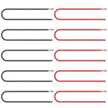 Lot de 10 câbles de test d'alimentation avec fiche banane de 4,0 mm et pince crocodile, adaptés aux