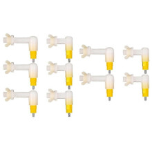 10 bebederos automáticos de pezón para pollos y pollitos, a prueba de fugas, con resorte y fácil instalación.