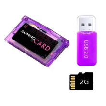 lämplig för SuperCard Mini Micro-SD-kortadapter+2GB minneskort lämplig för SP GBM Lite Game Burning