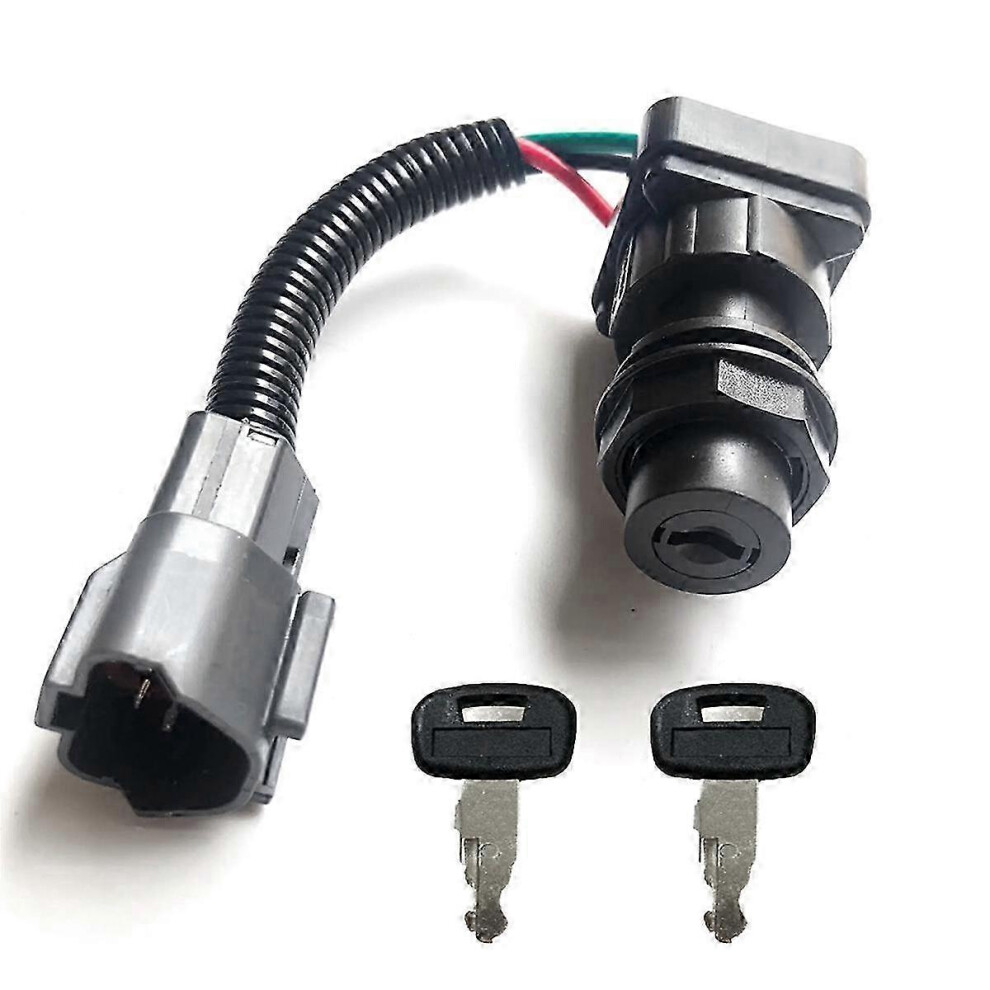 Rc461-53962 Suitable For Excavator Ignition Solenoid Valve Ignition Switch With Key Rc411-53964 Black 9421490118784