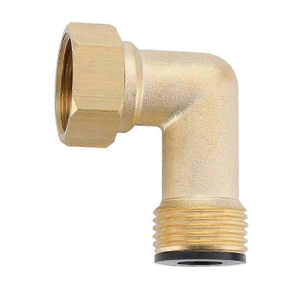 Garden Hose Elbow Connector 90 Degree Brass Hose Elbow Hose Adapter 3/4Inch Elbow, X 3/4Inch (1, 90) 9421490107290