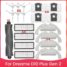 compatible Dreame D10 Plus Gen 2 Robot Vacuum Cleaner RLD32GD Accessories Main Side Brush Hepa Filter