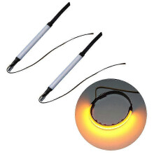 2Pcs Motorrad Vorne Compatiblek LED Streifen Blinker Anzeige Licht Ring Lenkung Lampe-cheng du