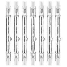 Ampoules halogènes R7s, lot de 7, 118 mm, intensité variable, 230 V, halogènes, ampoule linéaire tungstène